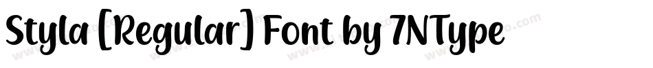 Styla [Regular] Font by 7NTypes字体转换